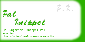 pal knippel business card